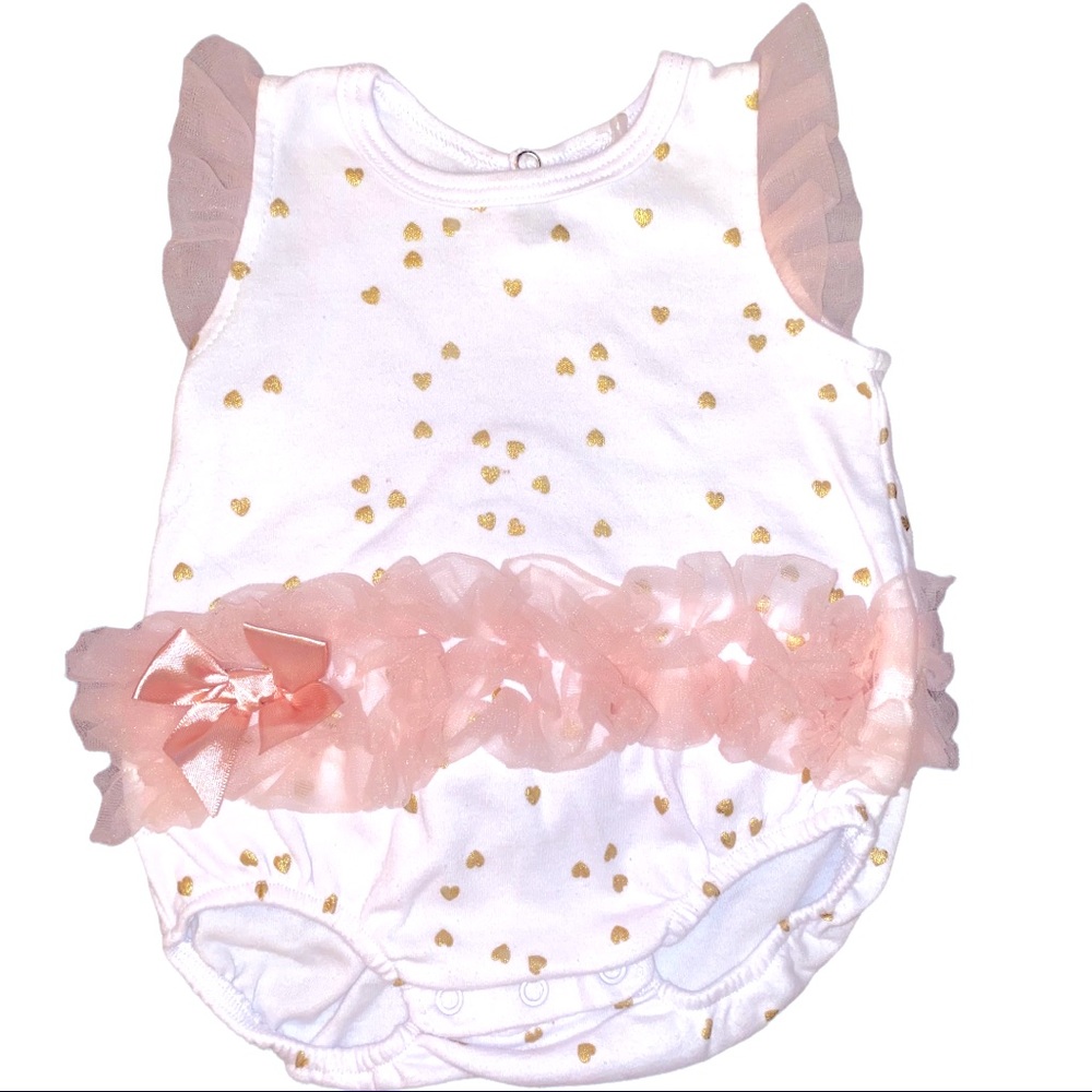 Baby Girl’s 6-9 Month Kyle & Deena Angel Sleeve Bubble Romper